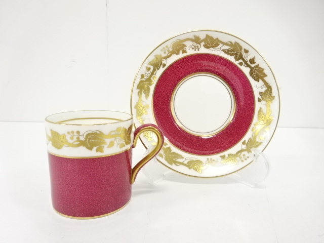 WEDGWOOD　ウェッジウッド　ホワイトホール　パウダールビー　デミタスカップ＆ソーサー　洋食器